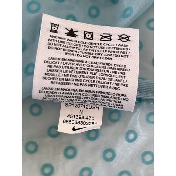 Nike Running Women's Sz M Blue Transparent Full Zip Windbreaker Hooded Jacket - Picture 7 of 10